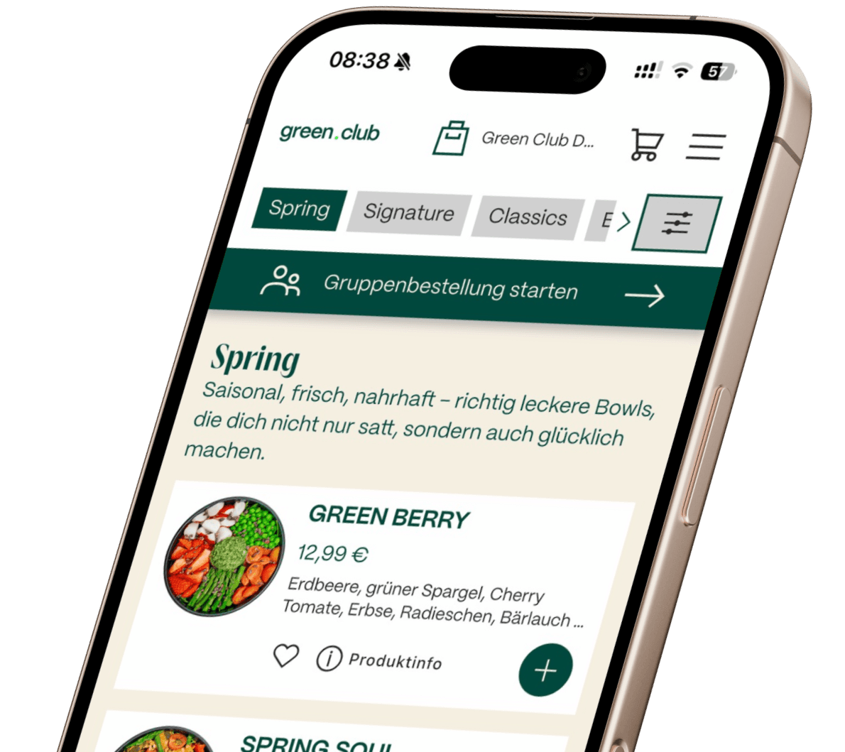 App Spring Menu
